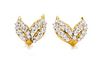 * A Pair of Yellow Gold and Diamond Earclips, 3.90 dwts.