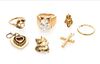A Collection of Yellow Gold and Multi Gem Jewelry, 23.00 dwts.