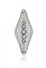 An Art Deco Platinum, Diamond and Sapphire Brooch, 6.70 dwts.