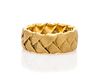 * An 18 Karat Yellow Gold Braided Ring, 5.80 dwts.