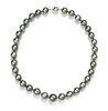 * A Single Strand Graduated Cultured Tahitian Pearl Necklace,