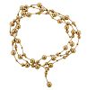 Sidney Garber 18K Gold Bubble Bead Necklace