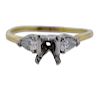 18K Gold Platinum Diamond Engagement Ring Mounting