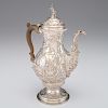 George III Sterling Chinoiserie Coffee Pot by John Swift