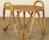 FRENCH RATTAN COFFEE TABLE JEAN ROYERE 1960