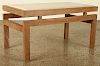 FRENCH CERUSED OAK TRAVERTINE COFFEE TABLE 1940