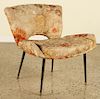 ITALIAN IRON UPHOLSTERED OCCASIONAL CHAIR C.1950