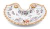 A French Samson Faux Armorial Porcelain Shell-Form Dish Length 14 inches.