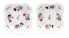 Two English Porcelain Square Shaped Plates Diameter 9 inches square.