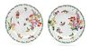 A Pair of Chelsea Porcelain Plates Diameter 8 3/4 inches.