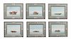 A Collection of Chinese Watercolor Paintings of Boats Image area 10 x 13 1/2 inches.