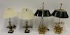 Lot of 2 Pairs of Fine Quality Bronze lamps.
