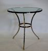 Vintage and Quality Brass and Steel Table.