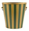 A Tole Waste Paper Basket Height 12 3/4 inches.