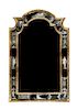 A George II Giltwood and Etched Glass Mirror Height 69 x width 46 1/2 inches.