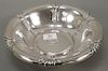 Gorham sterling silver footed bowl. ht. 2 3/4 in., dia. 10 1/2 in., 22.4 t oz.