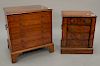 Two mahogany chests including small four drawer continental mahogany lockside chest and a small six drawer mahogany chest. ht. 17 in...