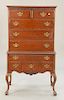 Mahogany Chippendale style highboy. ht. 64 in., wd. 35 in.