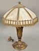 Panel shade table lamp. ht. 23 in.