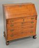 Cherry Chippendale desk with ball and claw feet, 18th century. ht. 42 in., wd. 36 in.