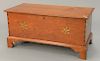 David LeFort Hanover Mass cherry inlaid blanket chest. ht. 20 in., wd. 42 1/2 in.