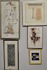 Five framed pieces to include Frank Martin, How I Learned how to Tap DAnce Like Ginger Rogers, Artist Proof, signed and titled in pe...