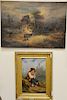 Two Continental paintings including oil on canvas (25'' x 17'') landscape with water mill, unsigned and C. Porta, oil on board (9 1/...