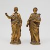 Two Continental Gilt-Bronze Figures of Apostles