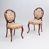 Pair of Victorian Carved Walnut Side Chairs