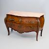 Louis XV Style Gilt-Metal-Mounted Fruitwood Marquetry Bombé Commode, J.F. Pogge, Amsterdam, of Recent Manufacture 