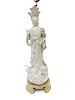 Large Blanc de Chine Figure of Guanyin as a Lamp.