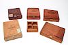 Vintage Wood Cigar Boxes, Group of 5 & More