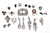 Silver Jewelry Earrings Brooches Rings & Clips 17
