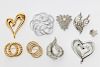 Vintage Woman's Gold & Silver Tone Brooch Pins 9