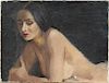 Recumbent Female Nude Contemporary Oil on Canvas