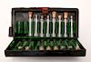 Medical Apothecary Leather Case with Glass Vials