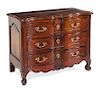 A Louis XV Oak Commode Height 34 x width 42 1/2 x depth 20 inches.
