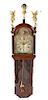 * A Dutch Oak Wall Clock Height 60 inches.