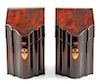 A Pair of George III Mahogany Cutlery Boxes Height 14 1/2 inches.