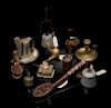 Assorted Brass and Tin Oil Lamps