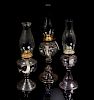 Three Glass Oil Lamps
