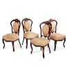 Four 19th c Rococo Revival Chairs