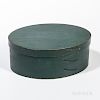Dark Green-painted Oval Shaker Pantry Box