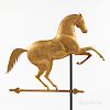 Molded Sheet Copper and Zinc Rearing Horse Weathervane
