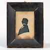 Hollow-cut Silhouette Reportedly of William Henry Seward, Secretary of State Under President Abraham Lincoln