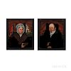 American School, Early 19th Century  Portraits of Mr. and Mrs. Abraham Martling