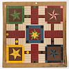 Painted Parcheesi Game Board