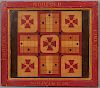 Paint-decorated "Norfolk Fire Department" Parcheesi Game Board