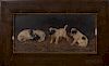 American School, Late 19th Century  Four Jack Russell Terrier Puppies