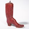 Red-painted Boot-form Trade Sign